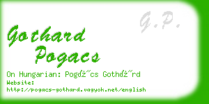 gothard pogacs business card